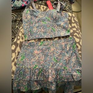 NWT Rosalie Lilly Pulitzer set size 10 top and bottom, top has tag.